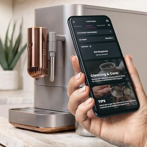 B09TPZGT5K-4-1755805740123.jpg Café Affetto Automatic Espresso Machine + Milk Frother | Built-In & Adjustable Espresso Bean Grinder | One-Touch Brew in 90 Seconds | Steel Silver, 1.2 Liter, (C7CEBBS2RS3) - Image 5