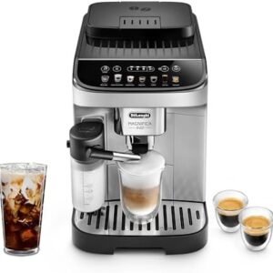 De'Longhi Magnifica Evo Automatic Espresso & Coffee Machine with Auto Milk Frother, Built-in Grinder & Auto-Clean Function - For Latte, Cappuccino, Americano, Iced Coffee, ECAM29084SB , Silver